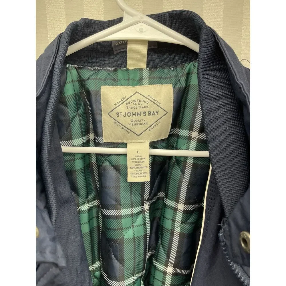 St‎ Johns Bay Insulated Coat Royal Blue Size Large Mens Pockets Zip Up